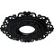Ekena Millwork Orrington Ceiling Medallion (Fits Canopies up to 6 1/4"), 22"OD x 6 1/4"ID x 1 3/4"P, Jet Black CM22ORBLF - alternate 4